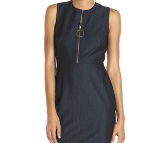 Calvin Klein Dresses & Skirts - Calvin Klein Denim Zip Sheath Calvin Klein Dresses & Skirts - Calvin Klein Denim Zip Sheath